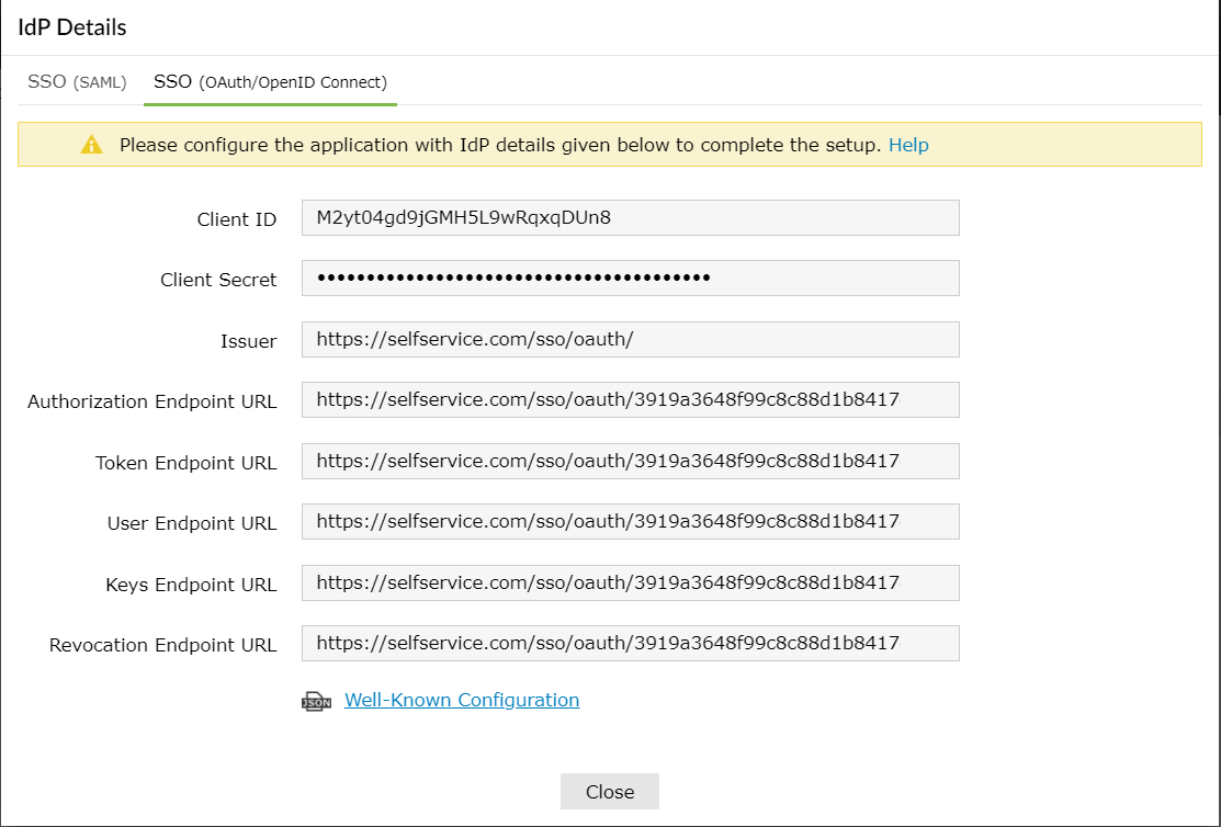 Configure Oauth or OpenID Connect SSO for custom application