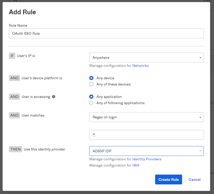 Configure Oauth or OpenID Connect SSO for custom application