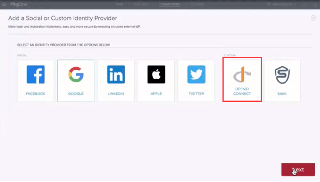 Configure Oauth or OpenID Connect SSO for custom application