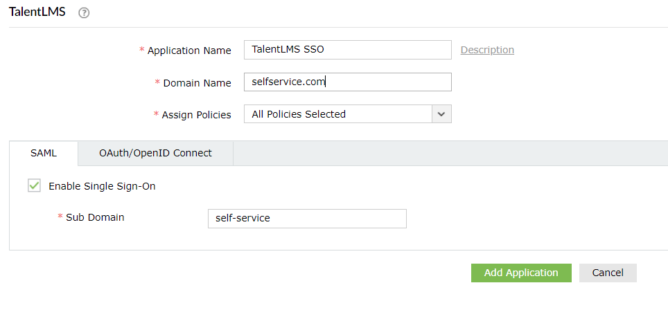 Configuring SAML SSO for TalentLMS